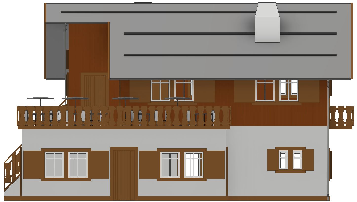 二层洋楼3D数模图纸